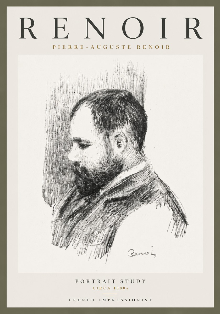 Renoir Portrait Study I No5 - Poster
