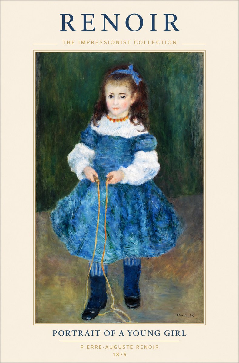 Renoir Portrait of a Young Girl III No1 - Poster