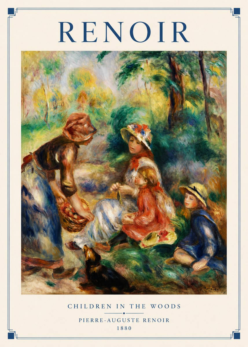 Renoir Children in the Woods No2 - Poster