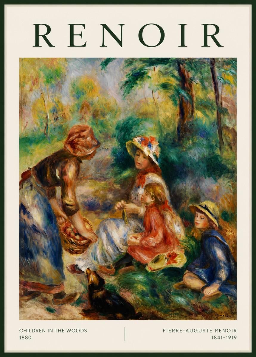 Renoir Children in the Woods No3 - Poster