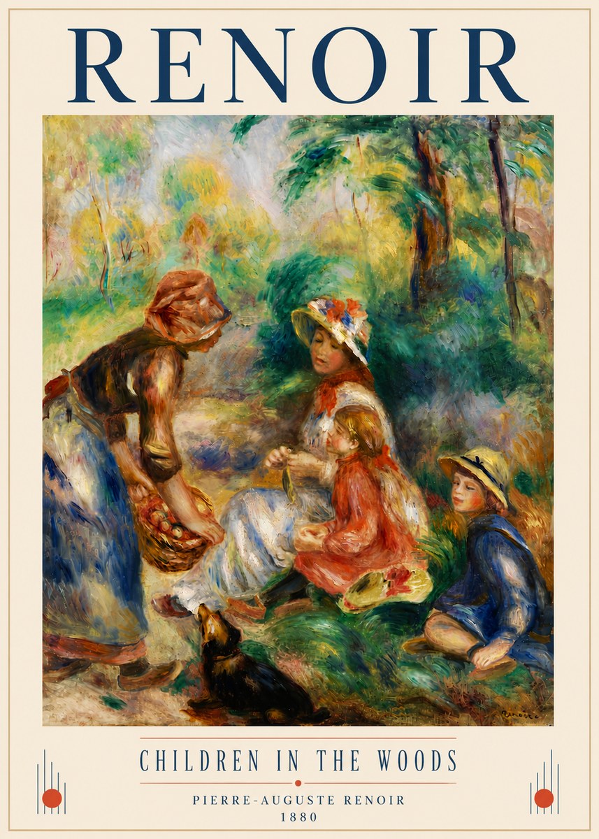 Renoir Children in the Woods No6 - Poster