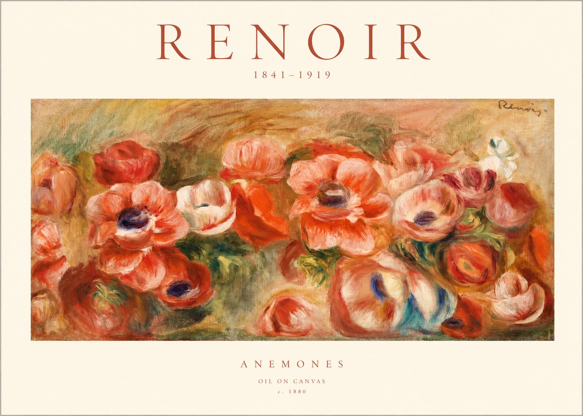 Renoir Anemones No1 - Poster
