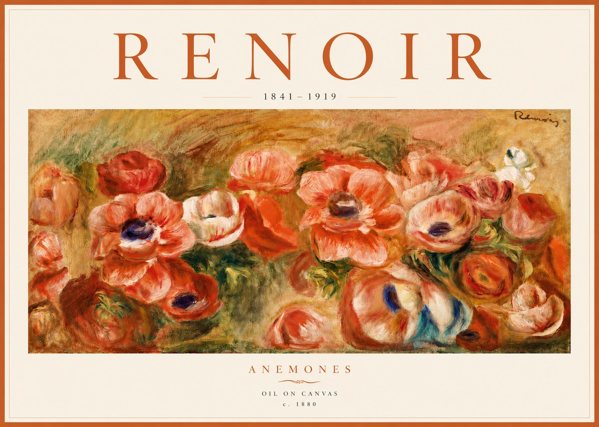 Renoir Anemones No4 - Poster