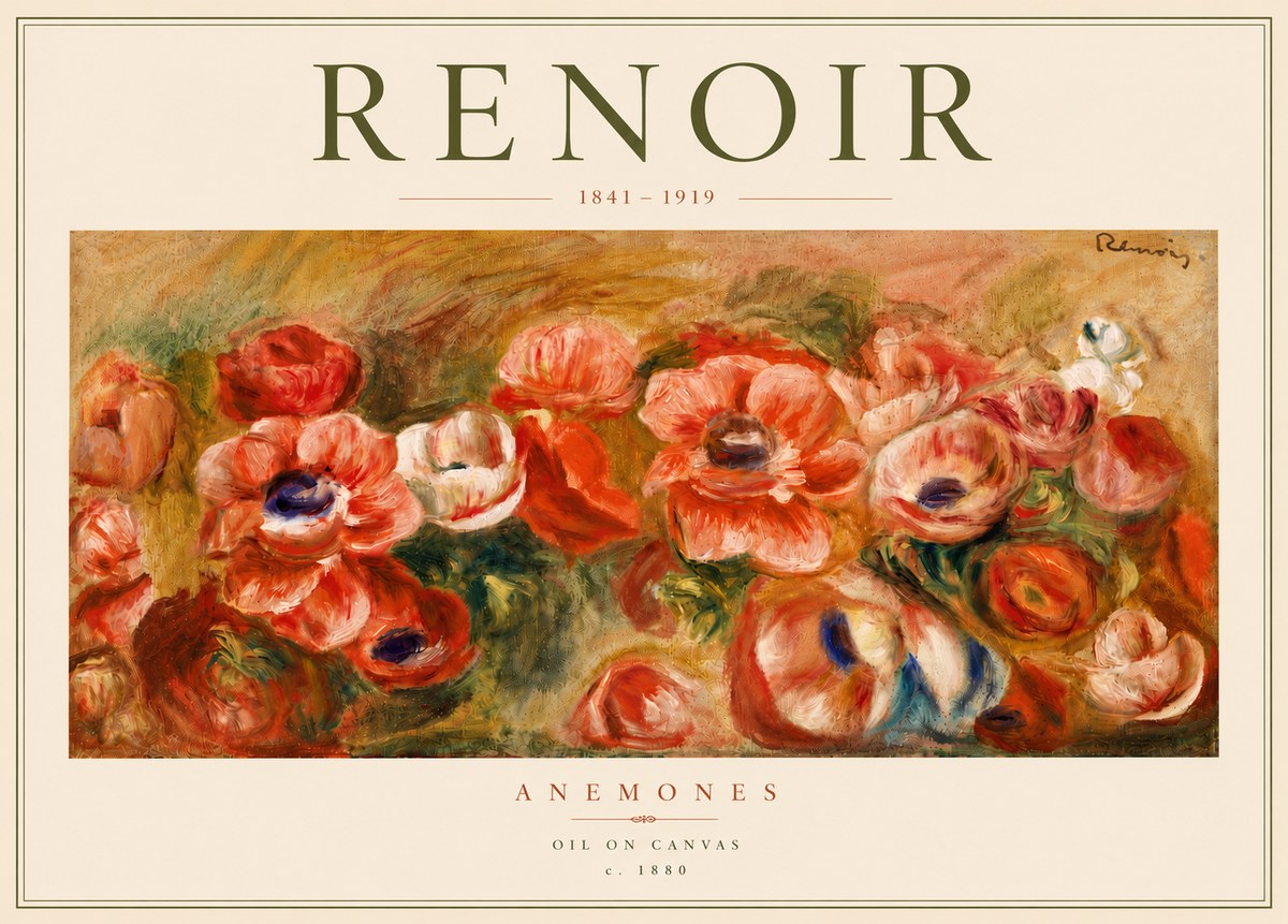Renoir Anemones No5 - Poster