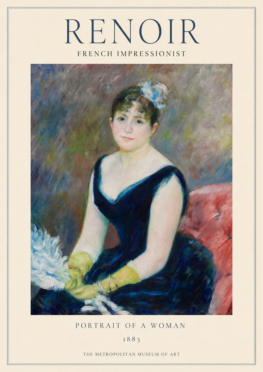 Renoir Portrait of a Woman I No1 - Poster