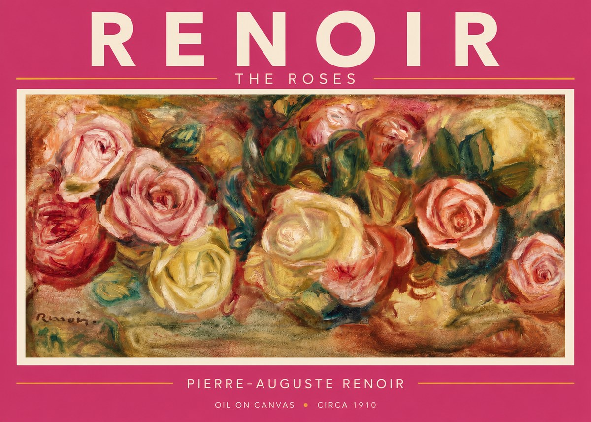 Renoir The Roses No3 - Poster