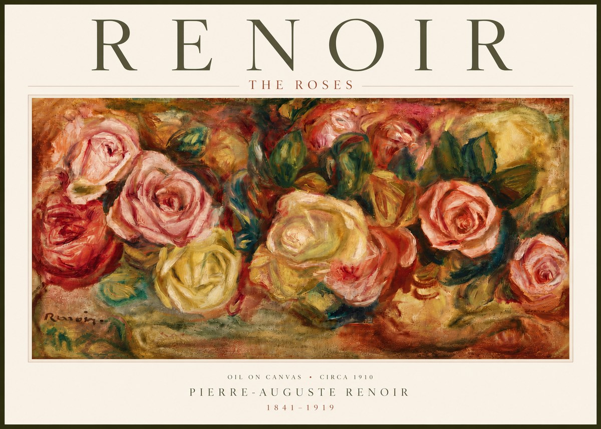 Renoir The Roses No5 - Poster