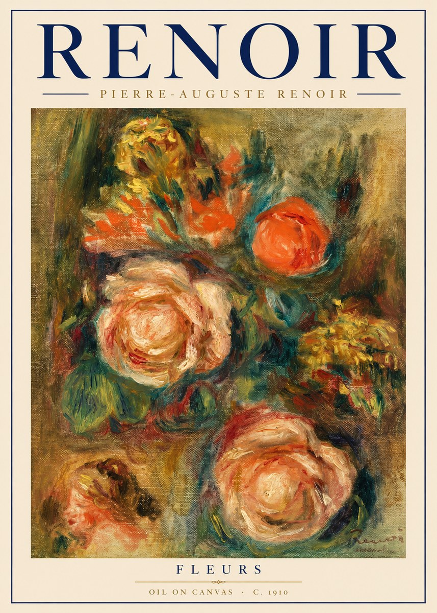 Renoir Fleurs No3 - Poster