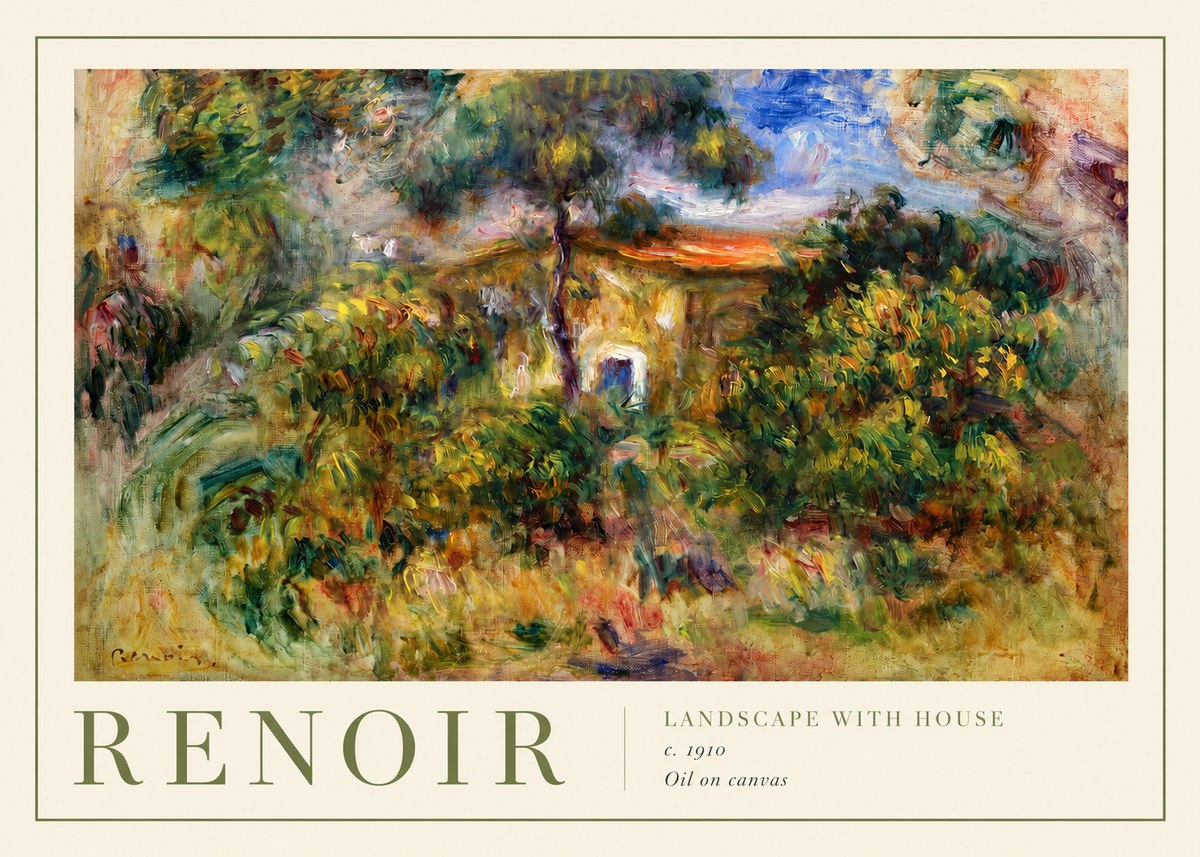 Renoir Landscape with House I No2 - Poster