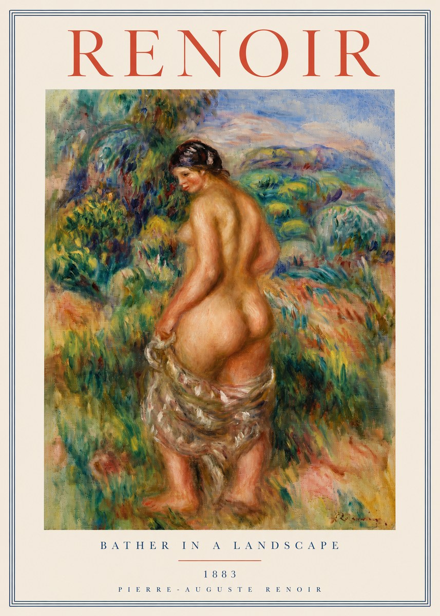 Renoir Bather in a Landscape No3 - Poster