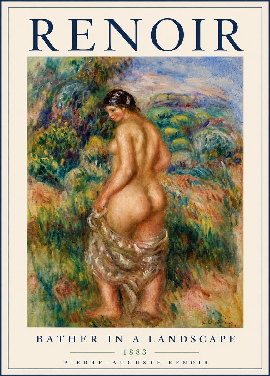 Renoir Bather in a Landscape No5 - Poster