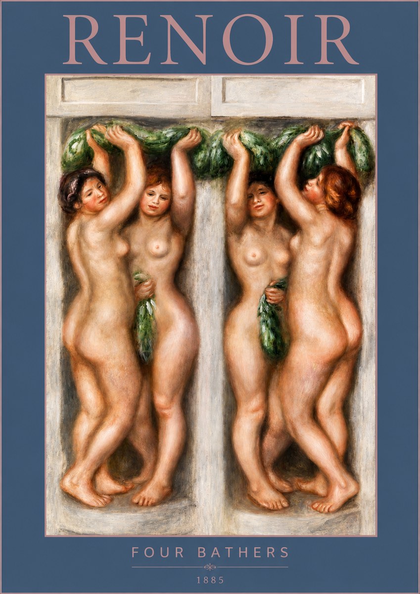 Renoir Four Bathers No3 - Poster