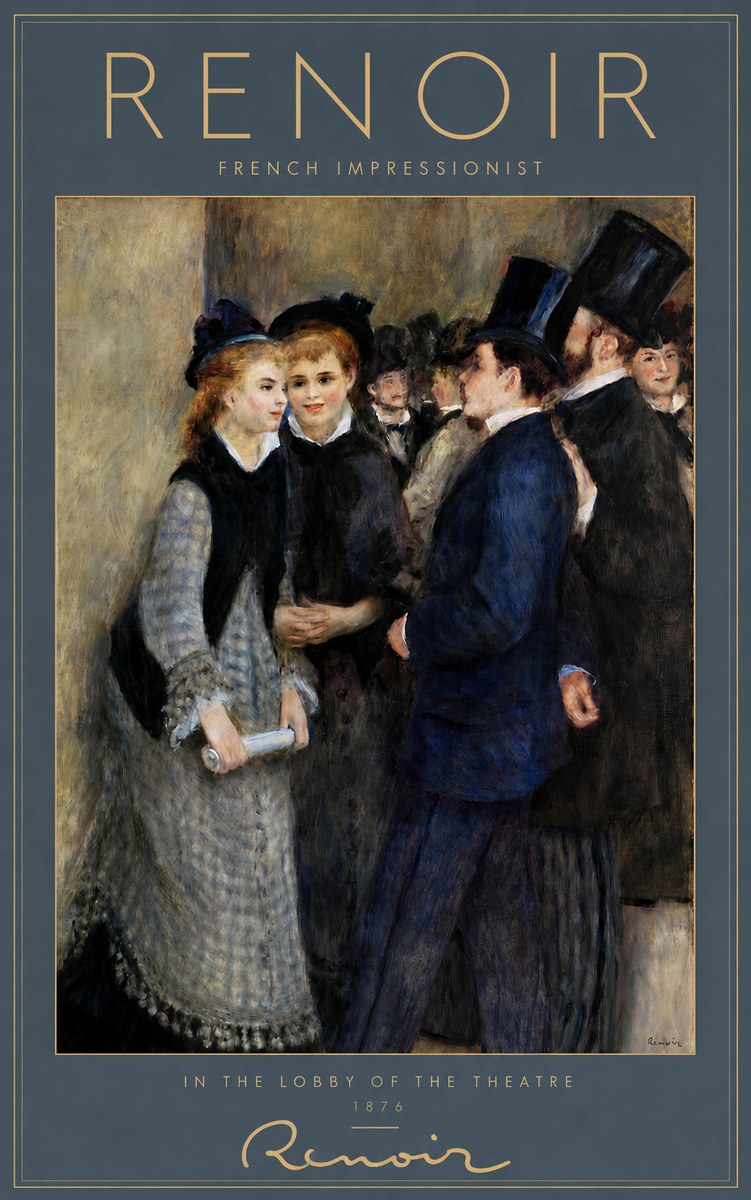 Renoir In the Lobby of the Theatre No2 - Poster