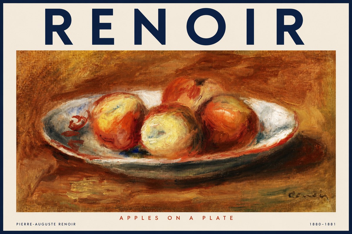 Renoir Apples on a Plate No2 - Poster