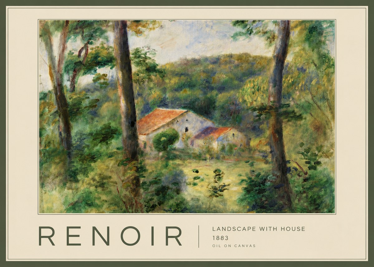 Renoir Landscape with House II No3 - Poster