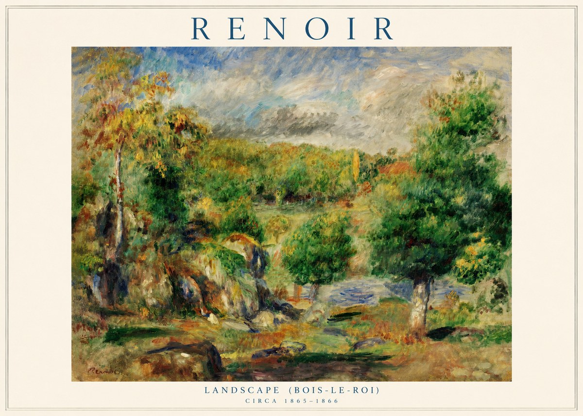 Renoir Landscape (Bois-le-roi) No1 - Poster