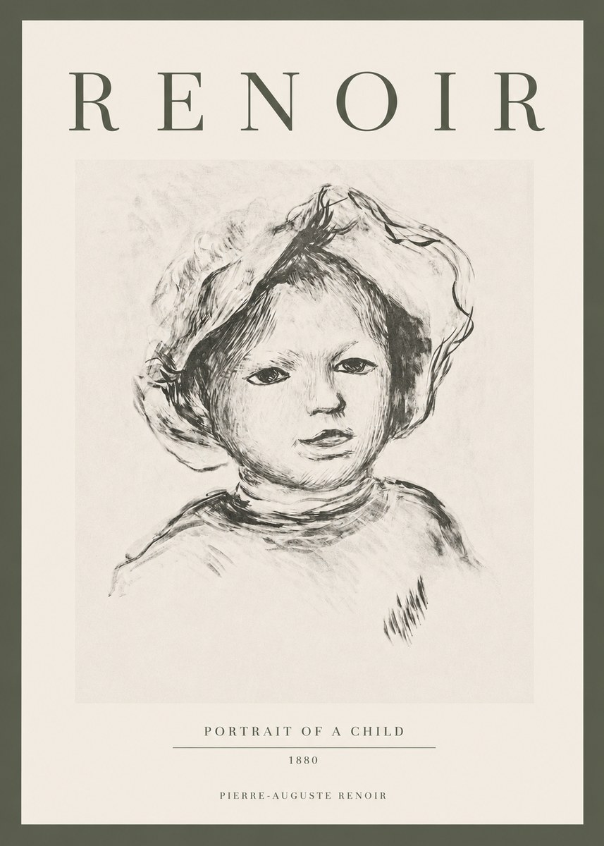 Renoir Portrait of a Child II No3 - Poster
