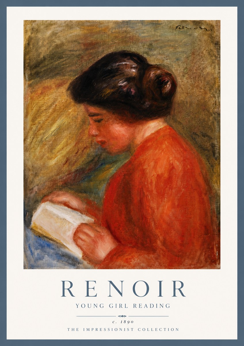 Renoir Young Girl Reading I No5 - Poster