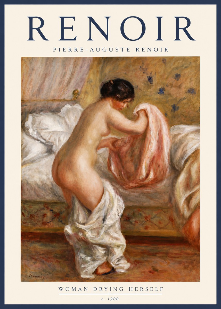 Renoir Woman Drying Herself No6 - Poster