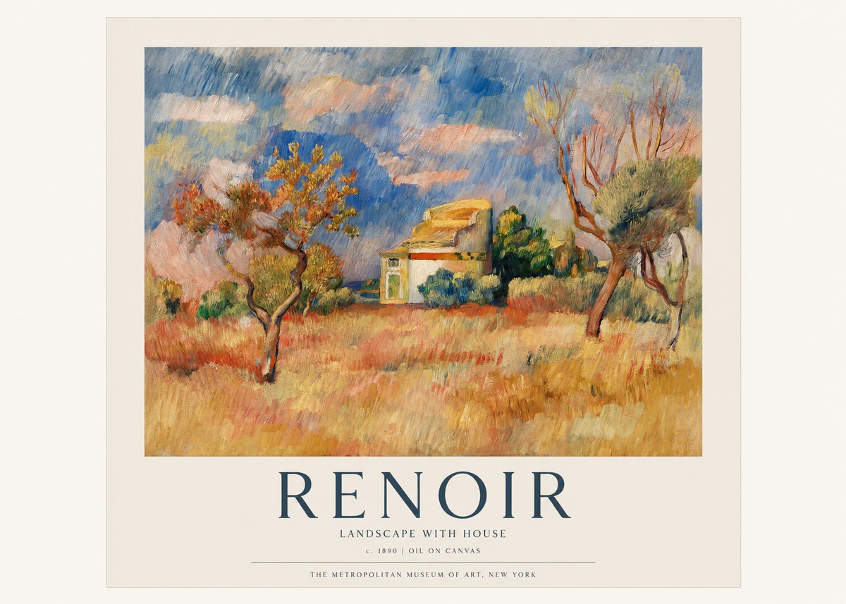 Renoir Landscape with House III No1 - Poster