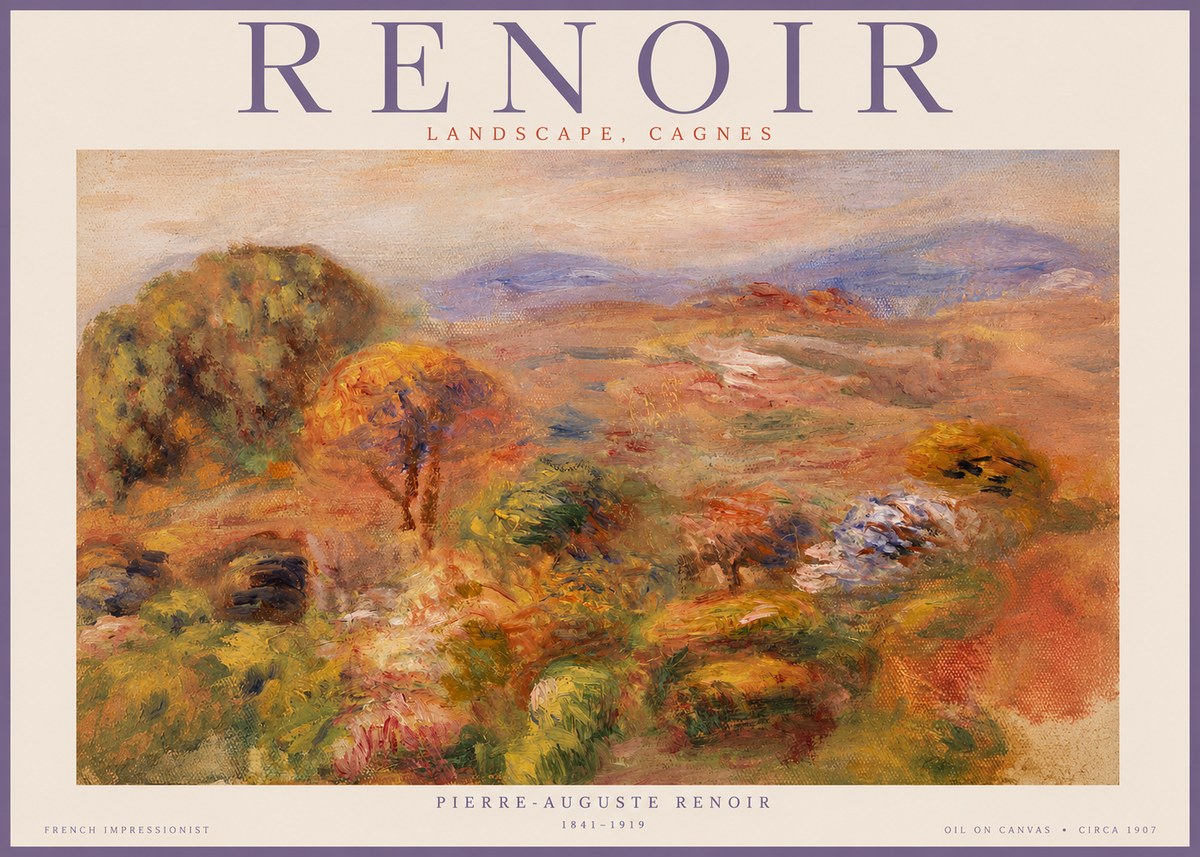 Renoir Landscape, Cagnes No3 - Poster