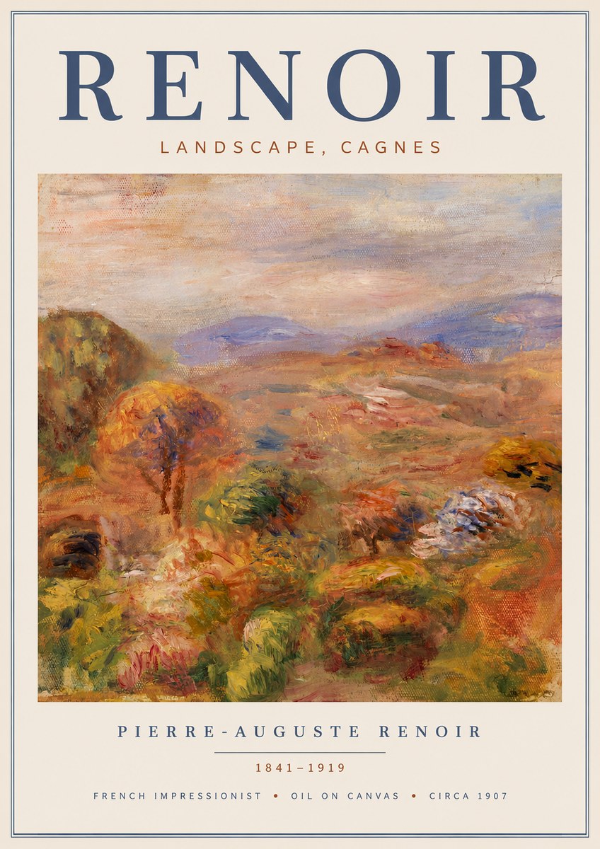 Renoir Landscape, Cagnes No4 - Poster