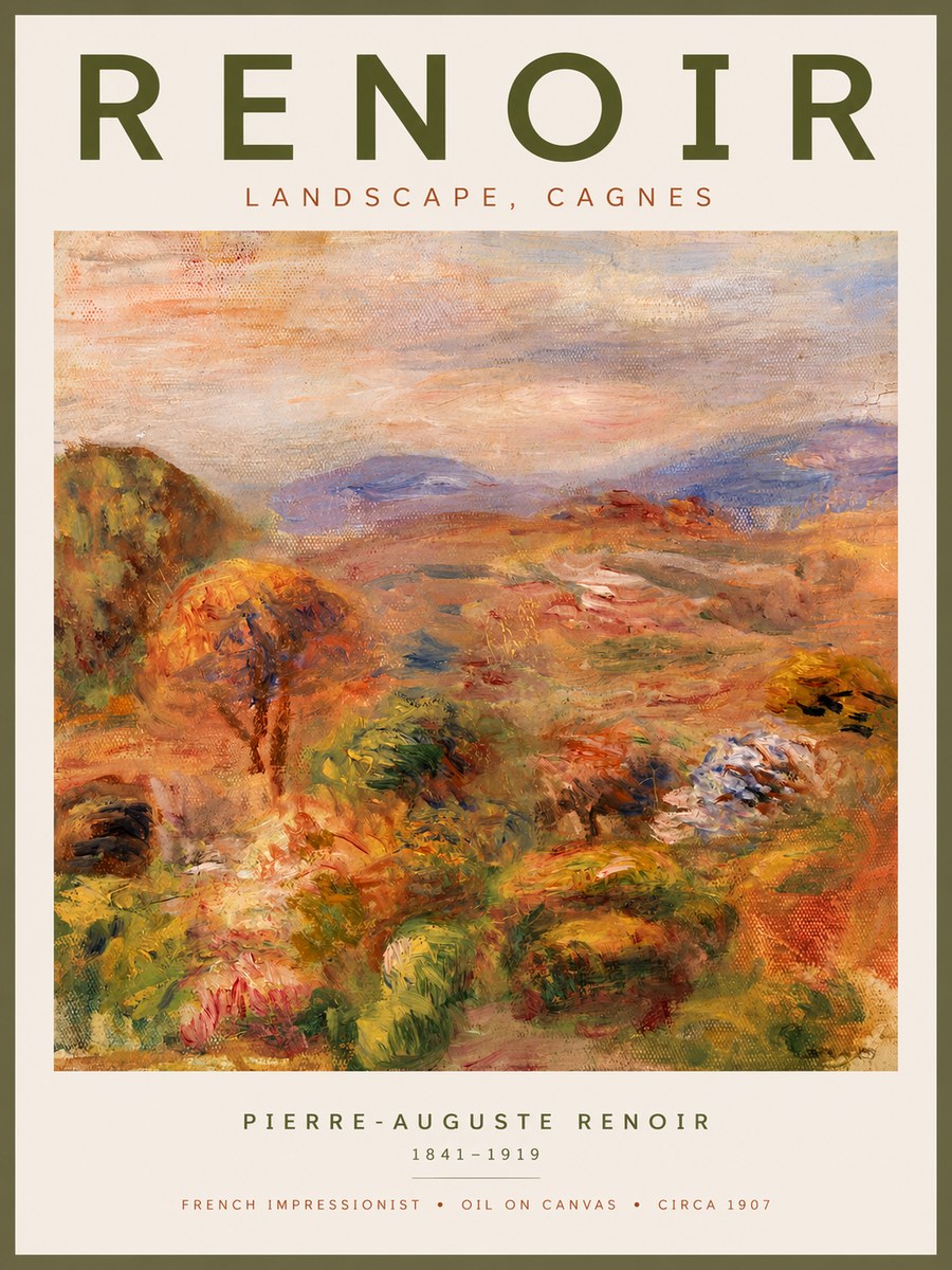 Renoir Landscape, Cagnes No6 - Poster