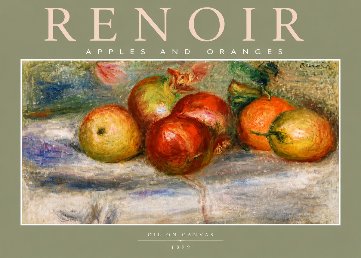 Renoir Apples and Oranges No4 - Poster