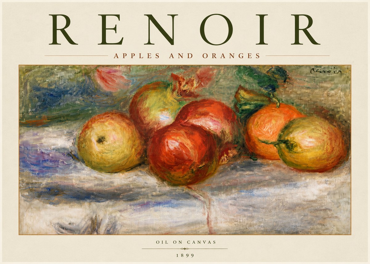 Renoir Apples and Oranges No6 - Poster