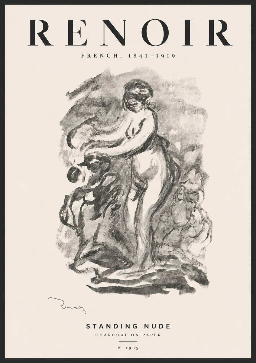 Renoir Standing Nude No4 - Poster