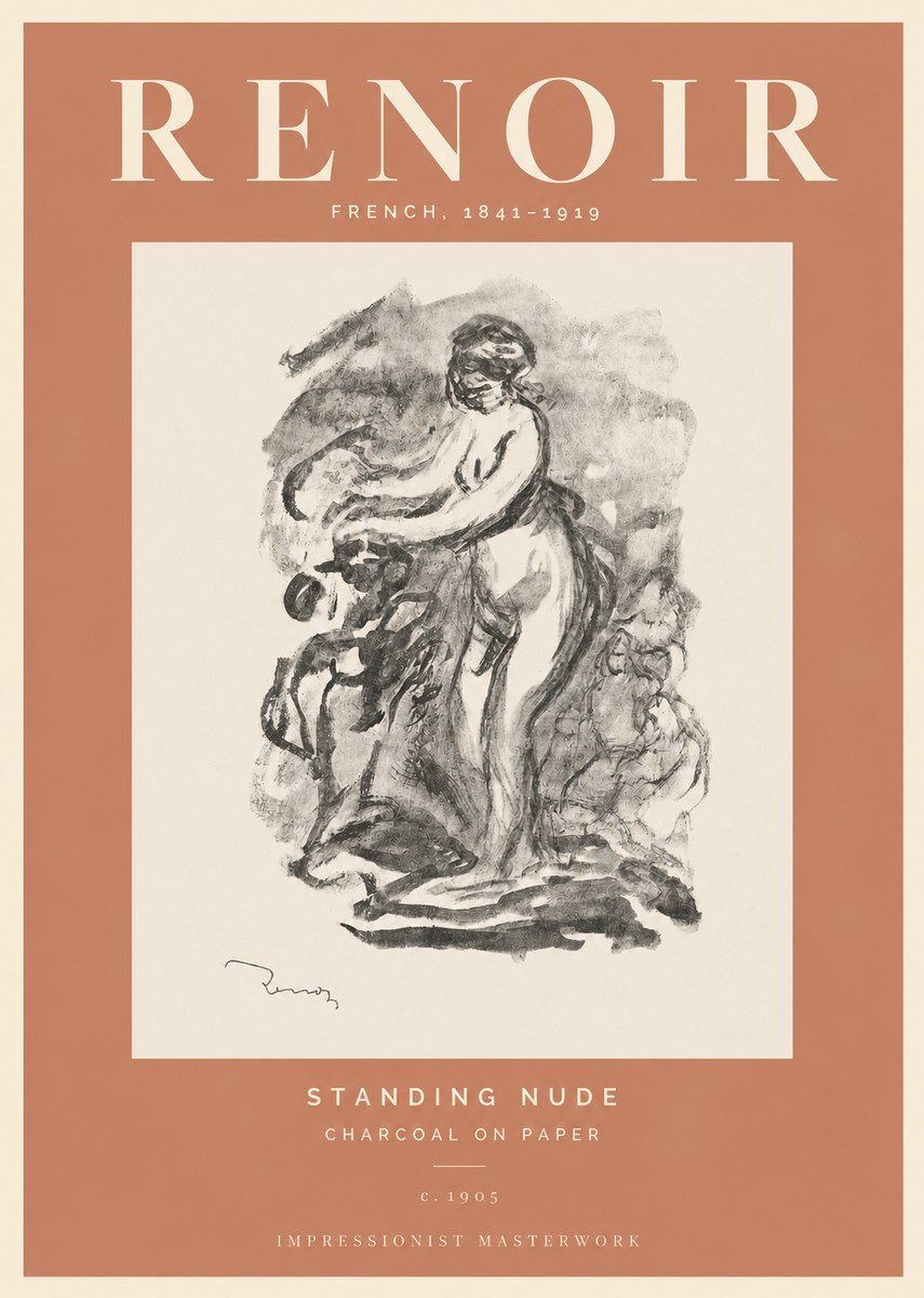 Renoir Standing Nude No5 - Poster