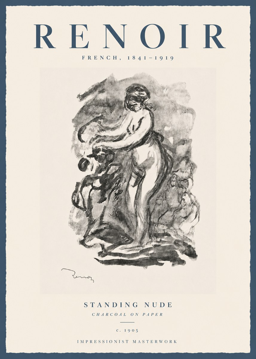 Renoir Standing Nude No6 - Poster