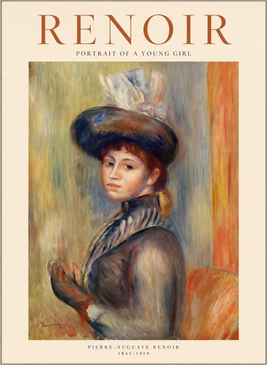 Renoir Portrait of a Young Girl IV No1 - Poster