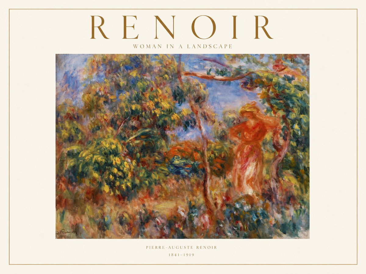 Renoir Woman in a Landscape No1 - Poster