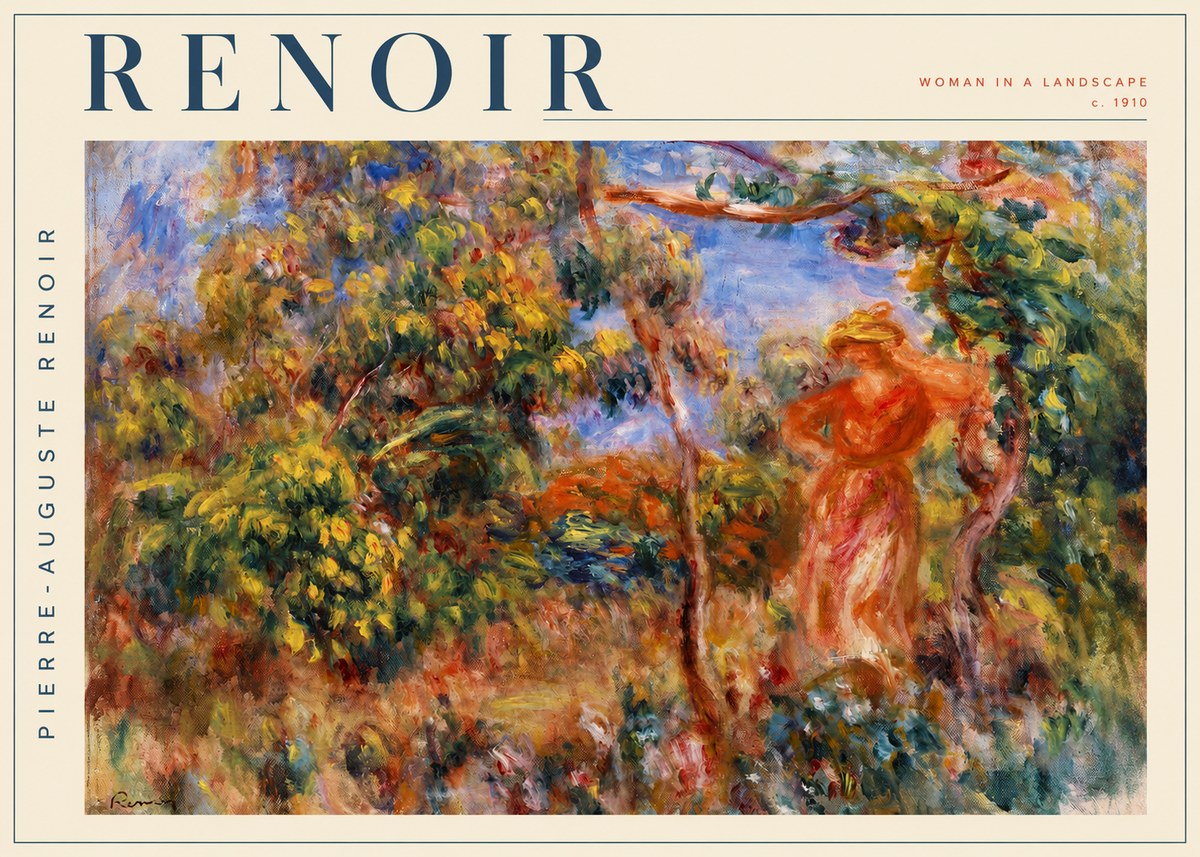 Renoir Woman in a Landscape No2 - Poster