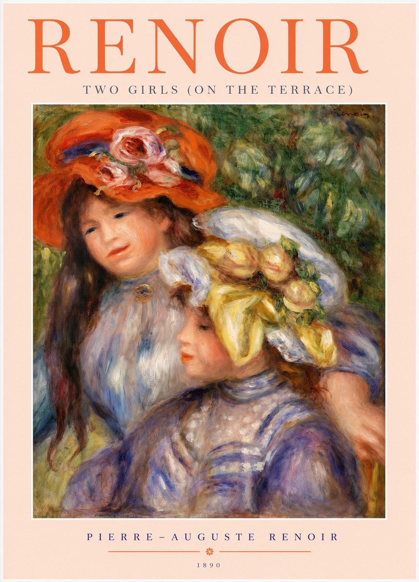 Renoir Two Girls (on the Terrace) No2 - Poster