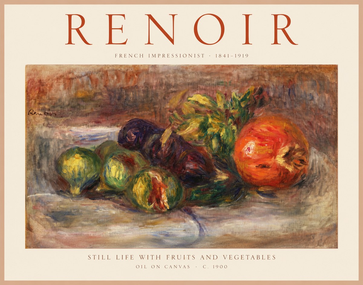 Renoir Still Life with Fruits and Vegetables No1 - Poster