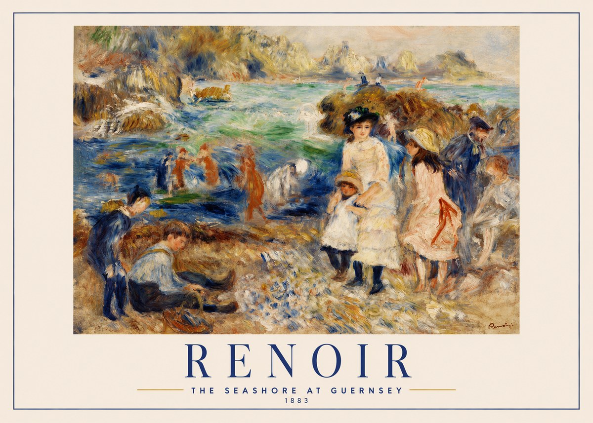 Renoir The Seashore at Guernsey No2 - Poster