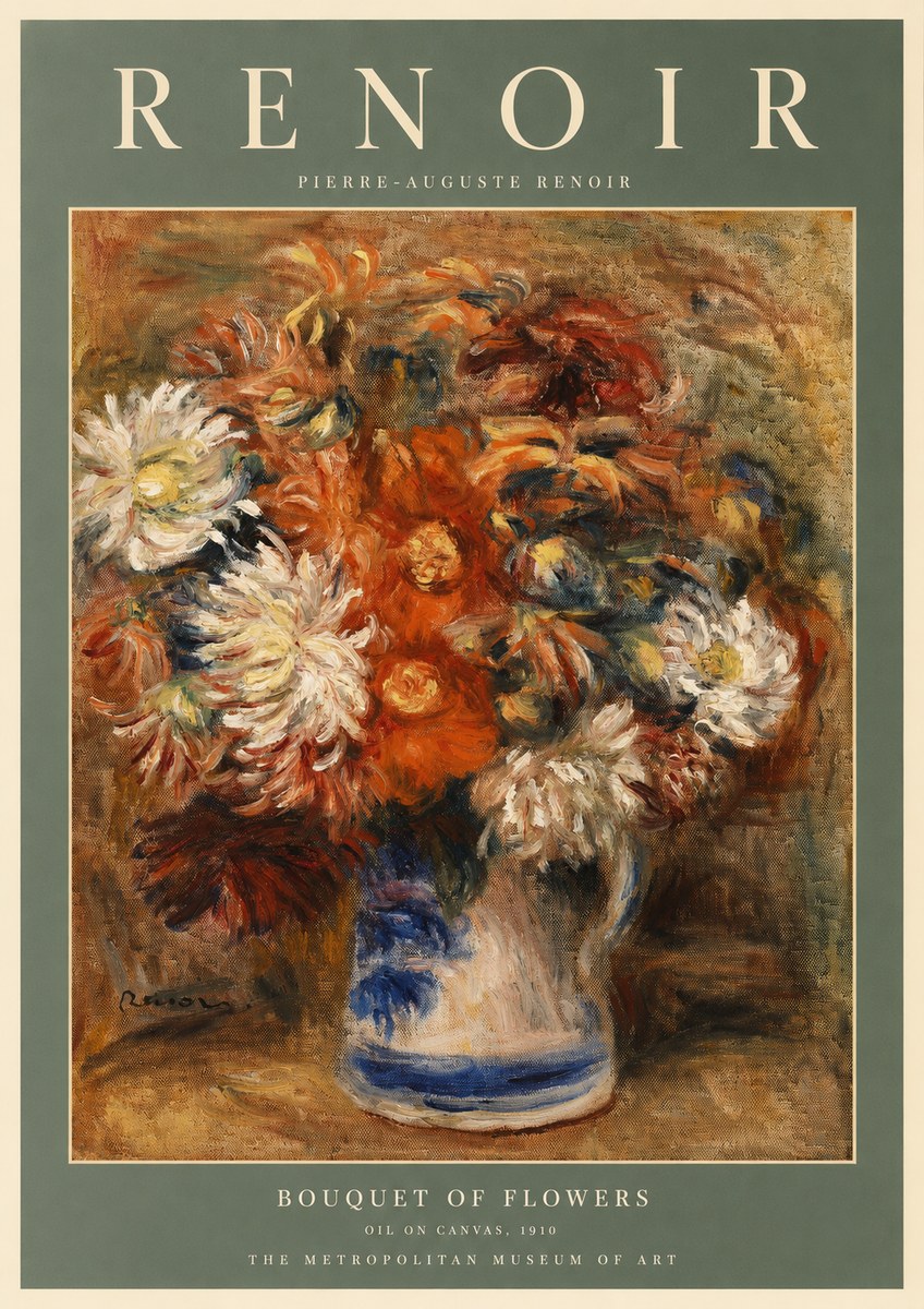 Renoir Bouquet of Flowers III No2 - Poster