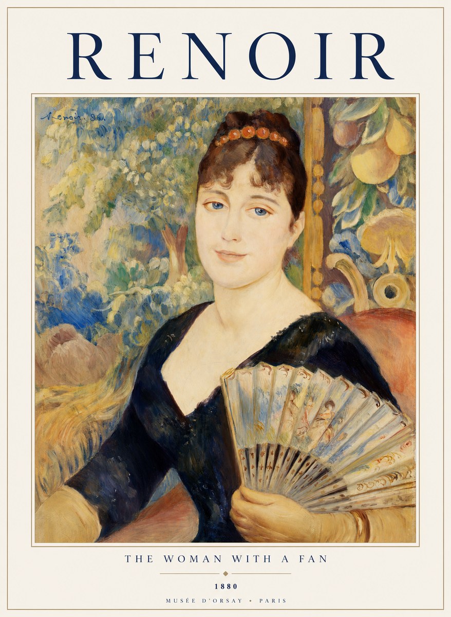 Renoir The Woman with a Fan No1 - Poster