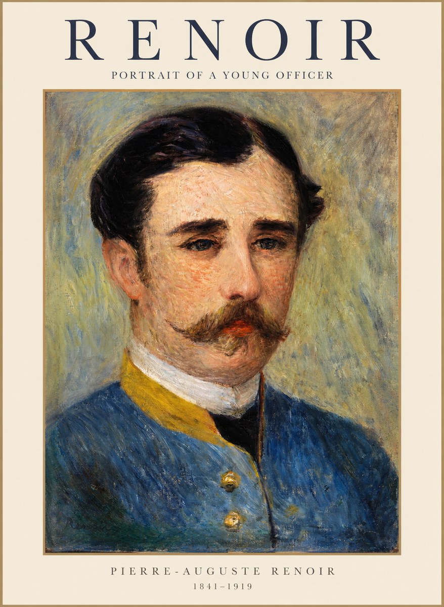 Renoir Portrait of a Young Officer No1 - Poster
