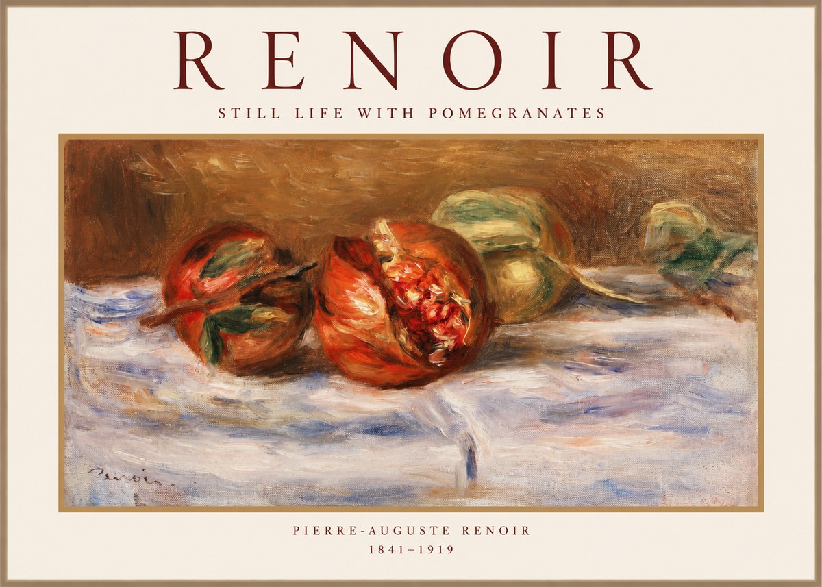 Renoir Still Life with Pomegranates No1 - Poster