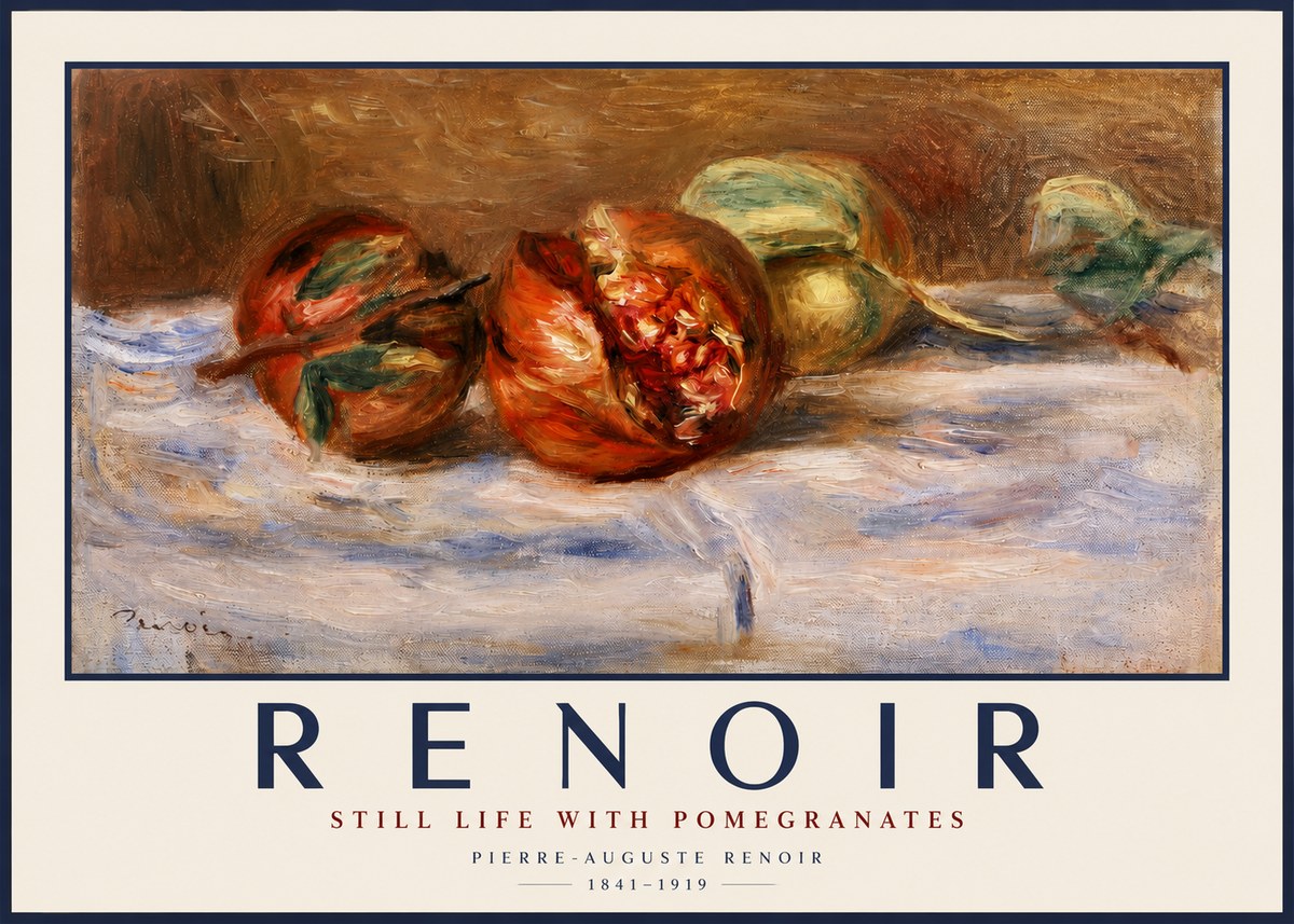 Renoir Still Life with Pomegranates No2 - Poster
