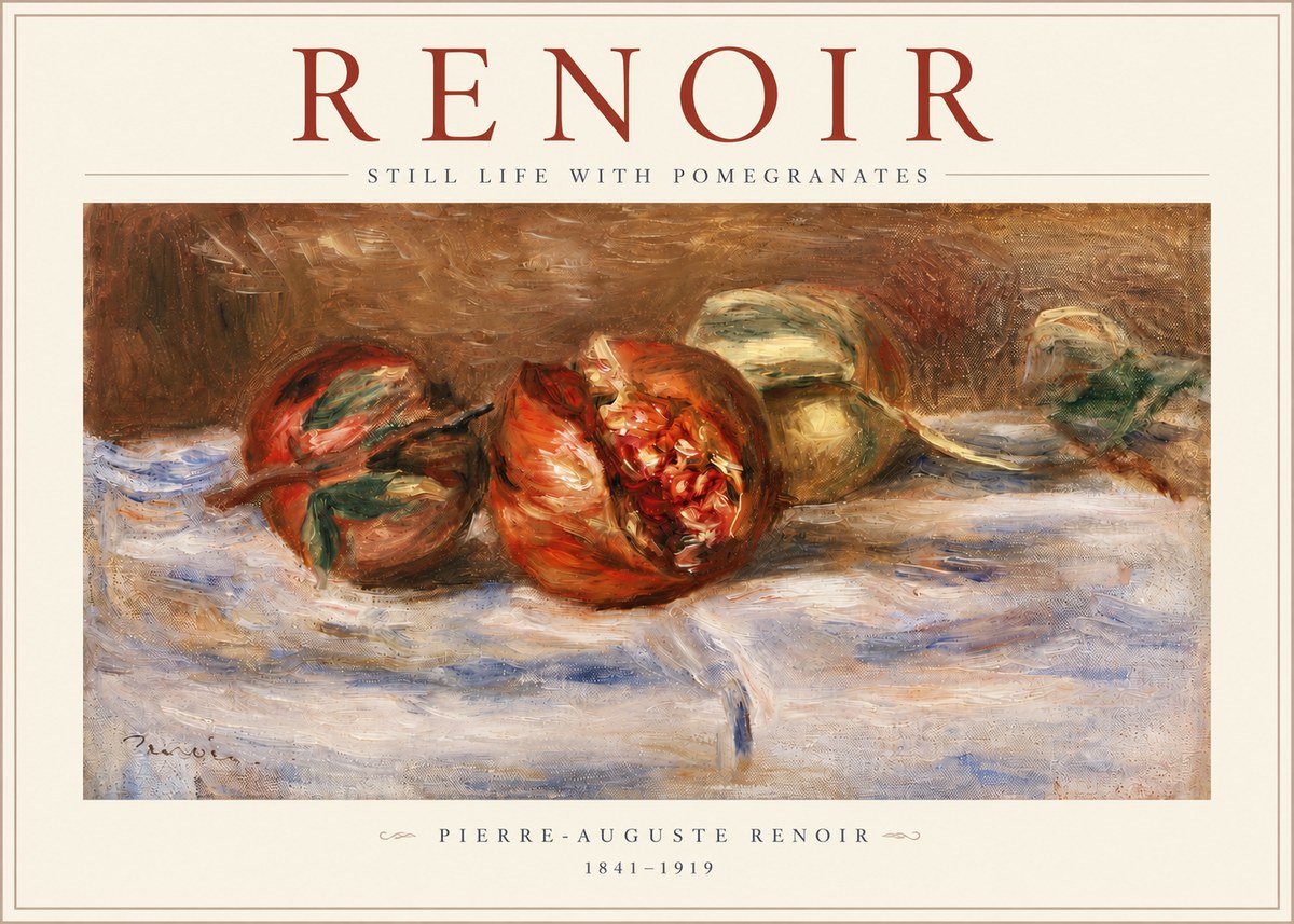 Renoir Still Life with Pomegranates No3 - Poster