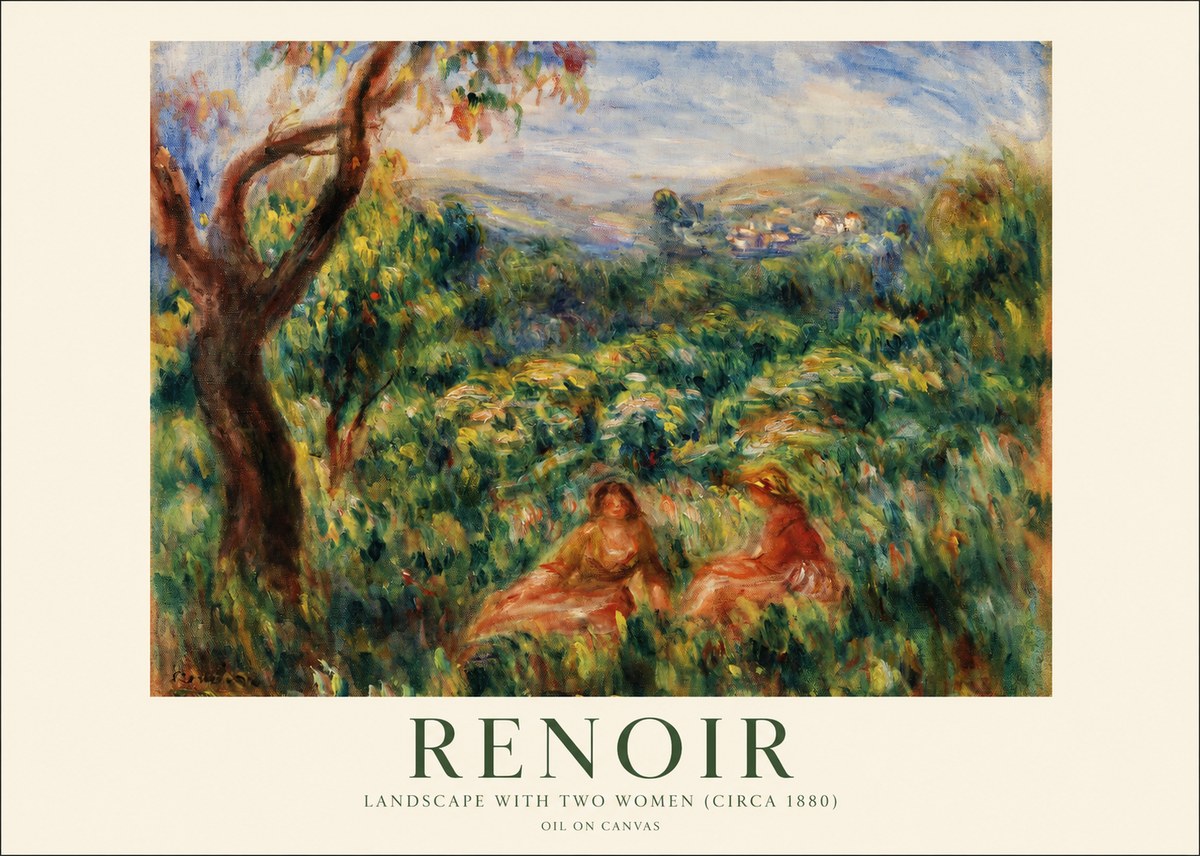 Renoir Landscape with Two Women (Circa 1880) No1 - Poster