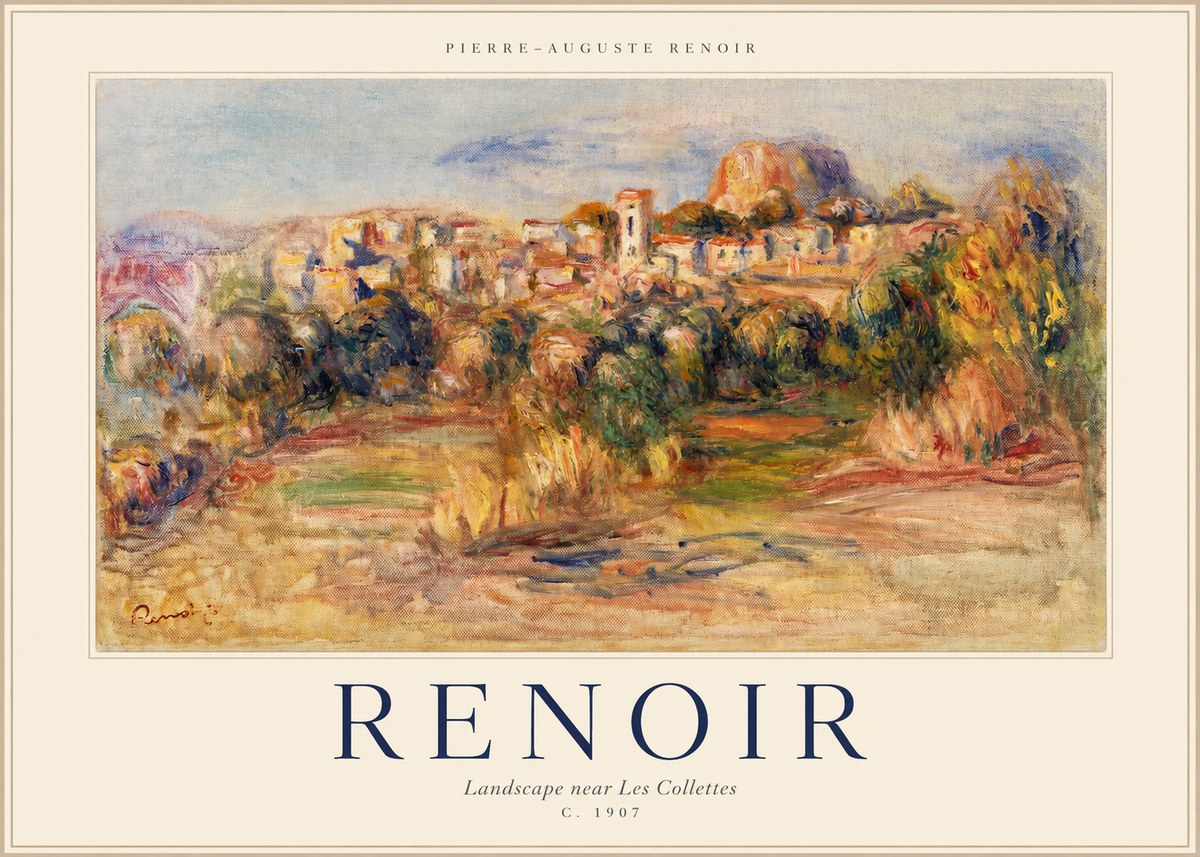 Renoir Landscape Near Les Collettes No1 - Poster