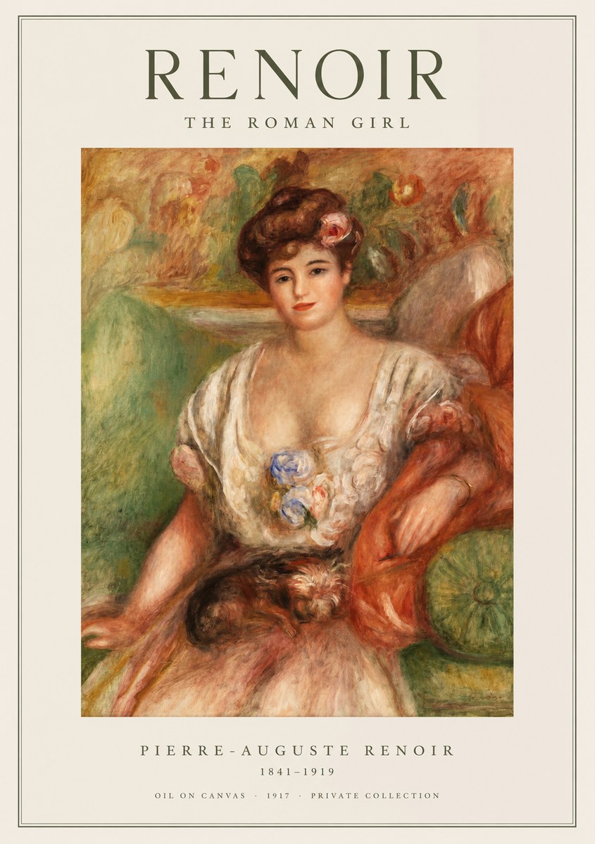 Renoir The Roman Girl No1 - Poster