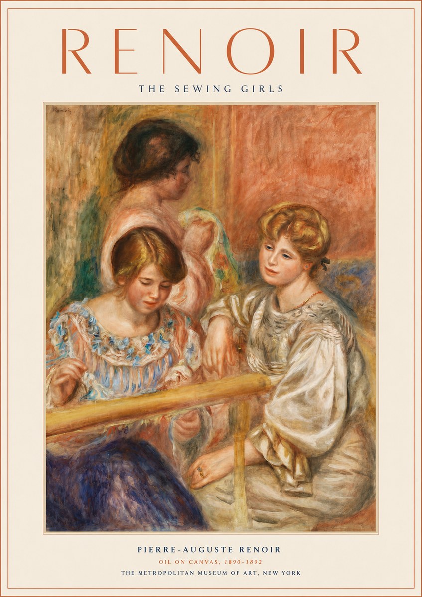Renoir The Sewing Girls No4 - Poster