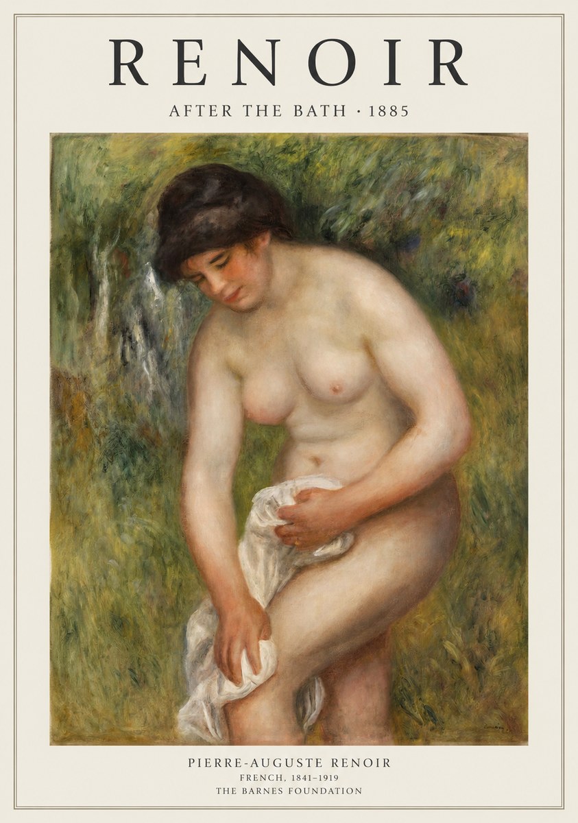 Renoir After the Bath No1 - Poster