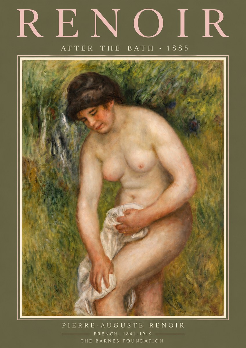 Renoir After the Bath No6 - Poster